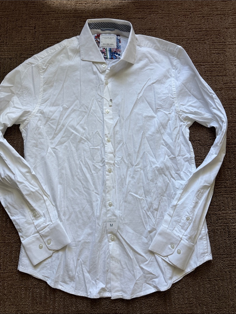 Cactus White Men's Dress Shirt brand new